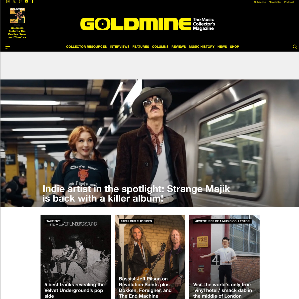 Goldmine Magazine features Strange Majik